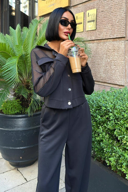 Urban Modal Suit - File Detail Hooded Casual Wear – Indigo