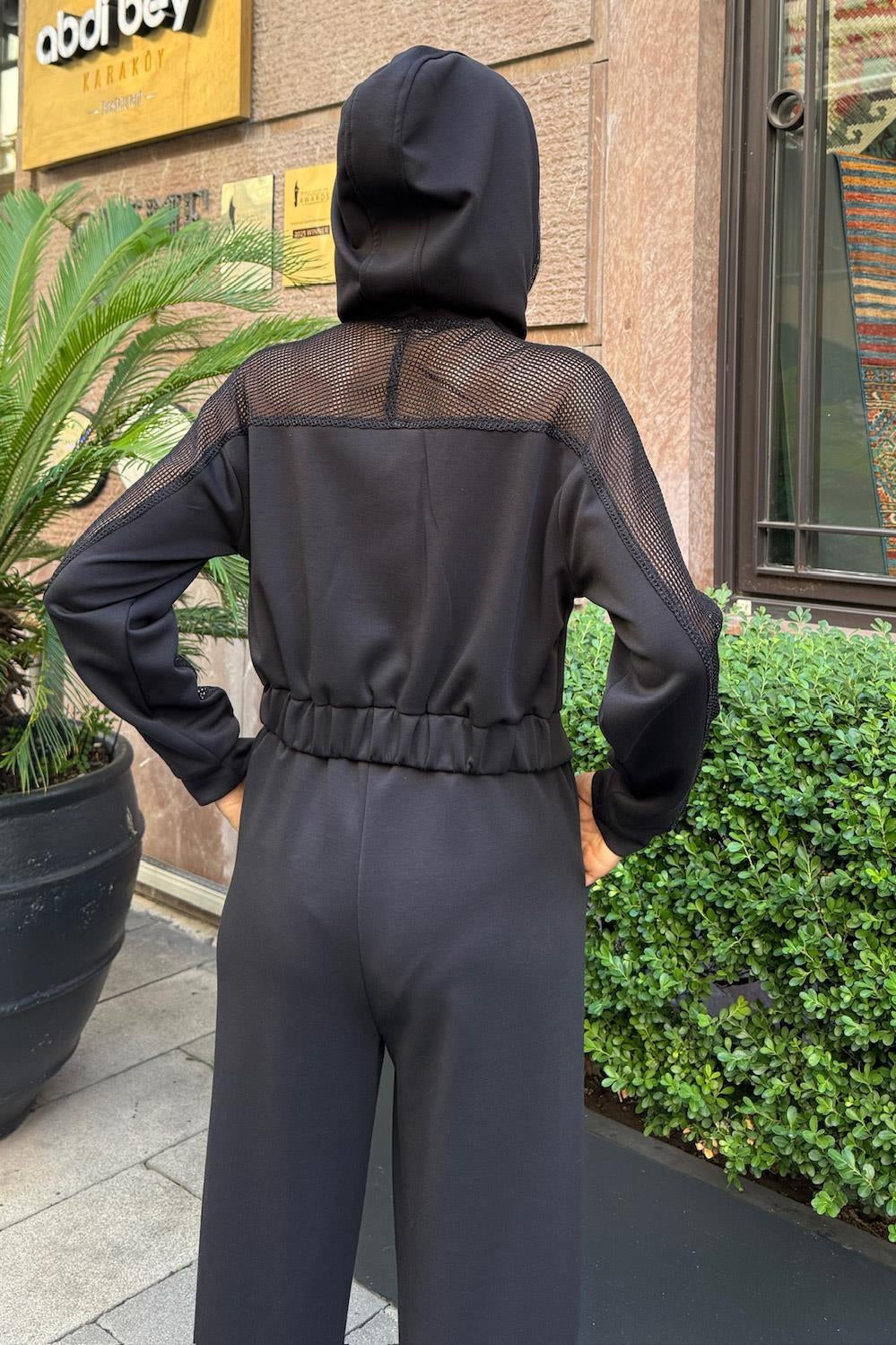 Urban Modal Suit - File Detail Hooded Casual Wear – Indigo