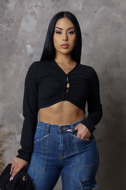 Run Down Top - Black