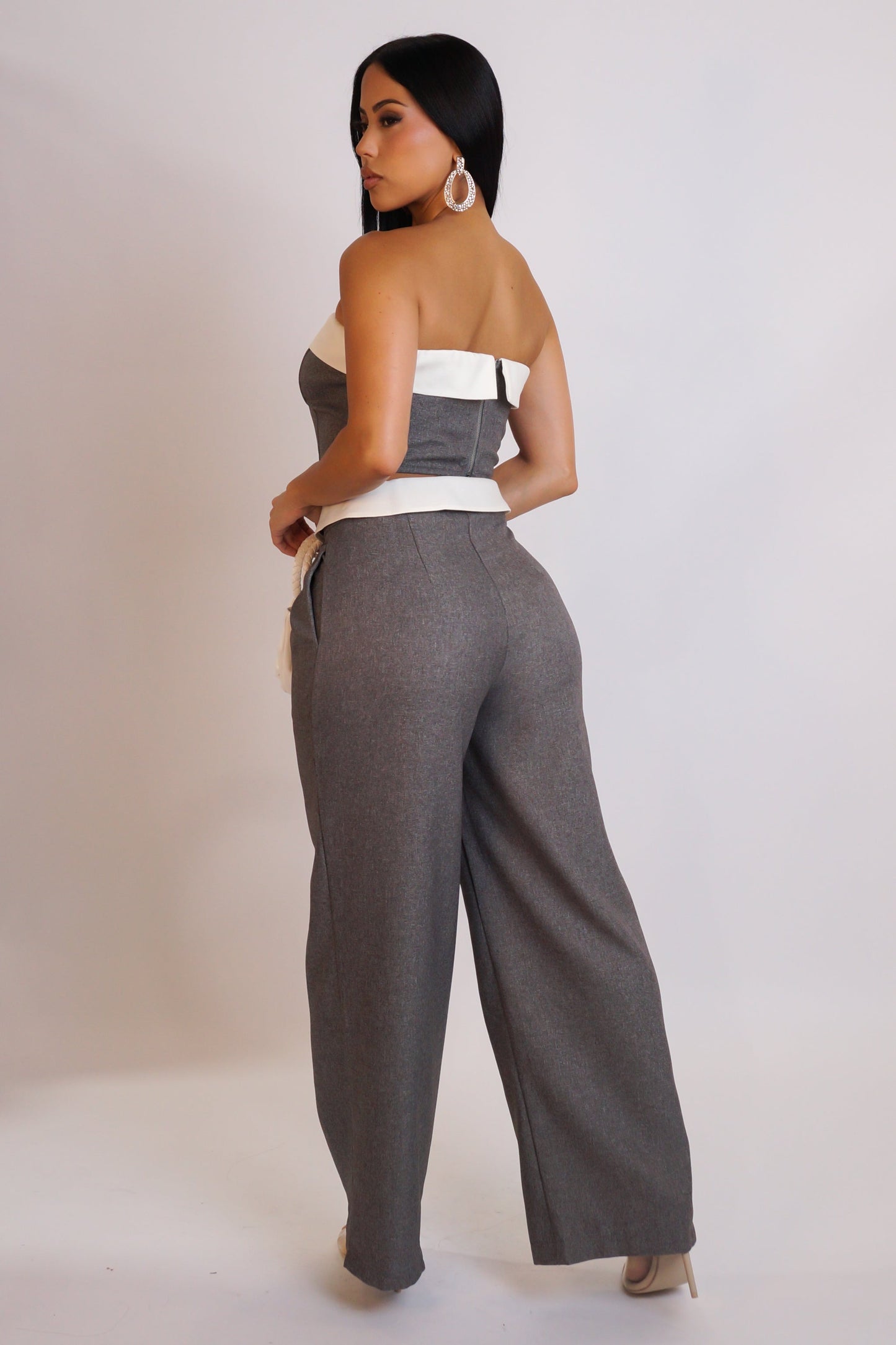 The Come Back Pant Set - Grey