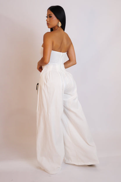 Out And Busy Jumpsuit - White