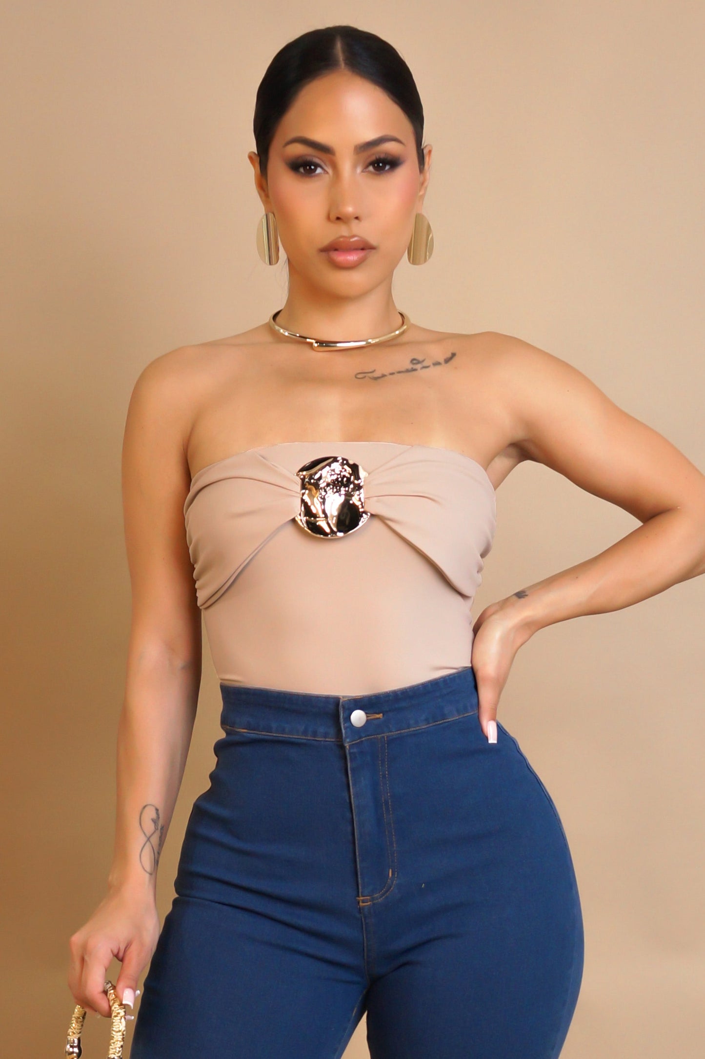 Elegance Bodysuit - Beige