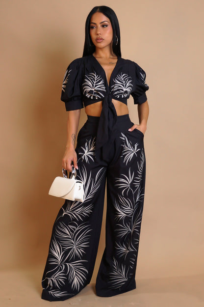Alluring Pant Set - Black