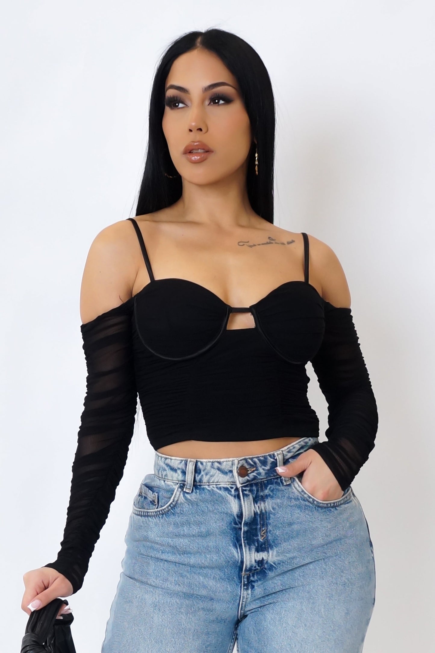 You Wish Crop Top - Black