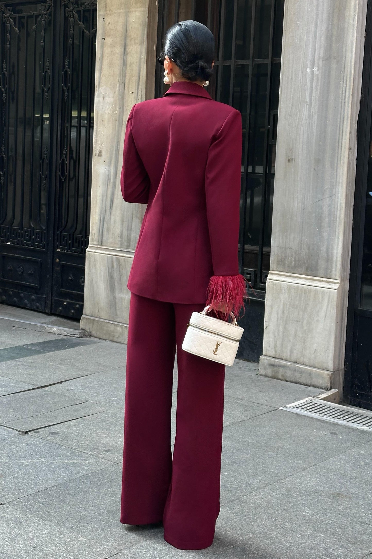 Premium Double Suit - Feather Detail Business Wear