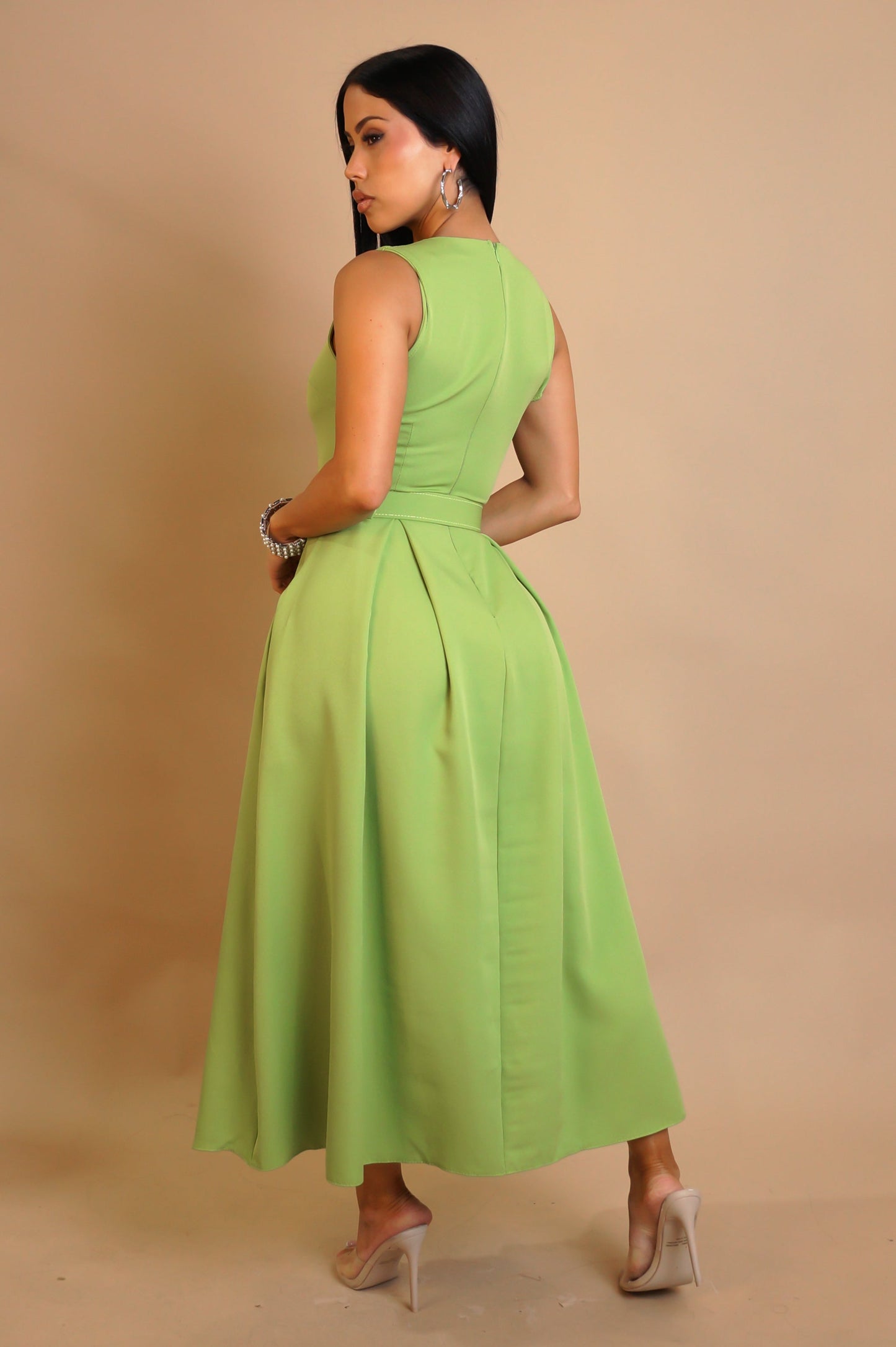 Effortless Midi Dress - Green