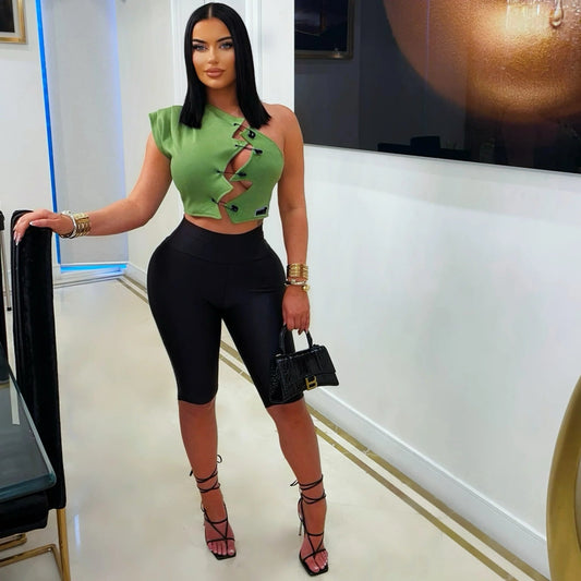 Better For Us Crop Top - Green