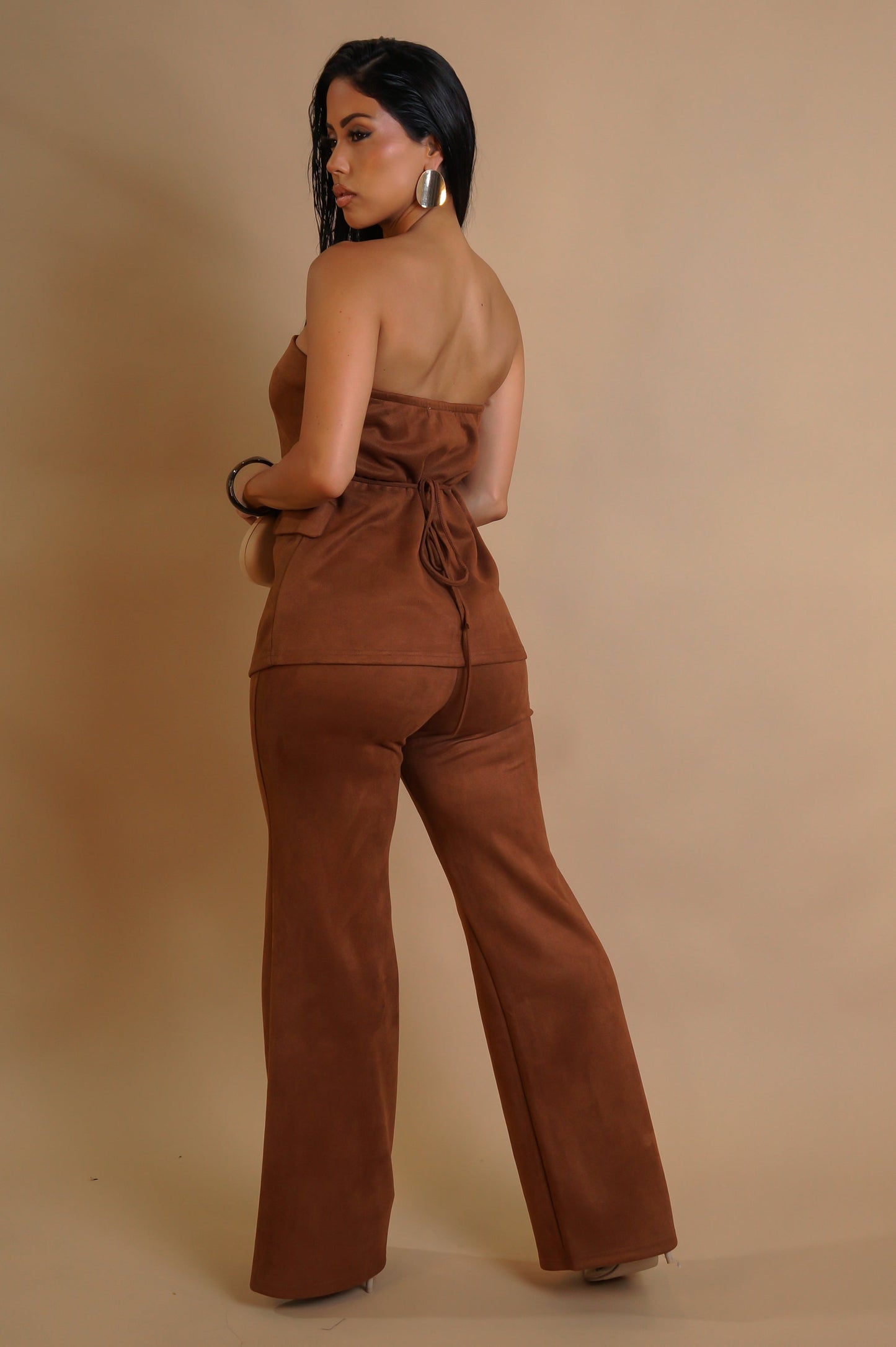 Like A Breeze Pant Set - Brown