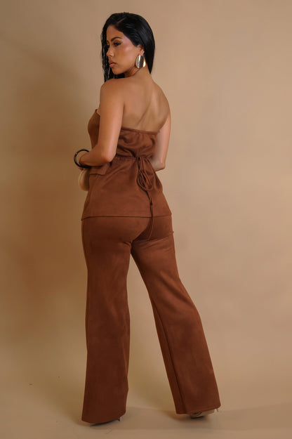 Like A Breeze Pant Set - Brown