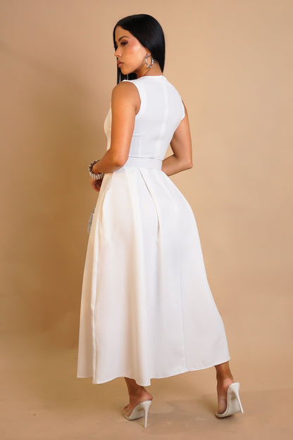 Effortless Midi Dress - White