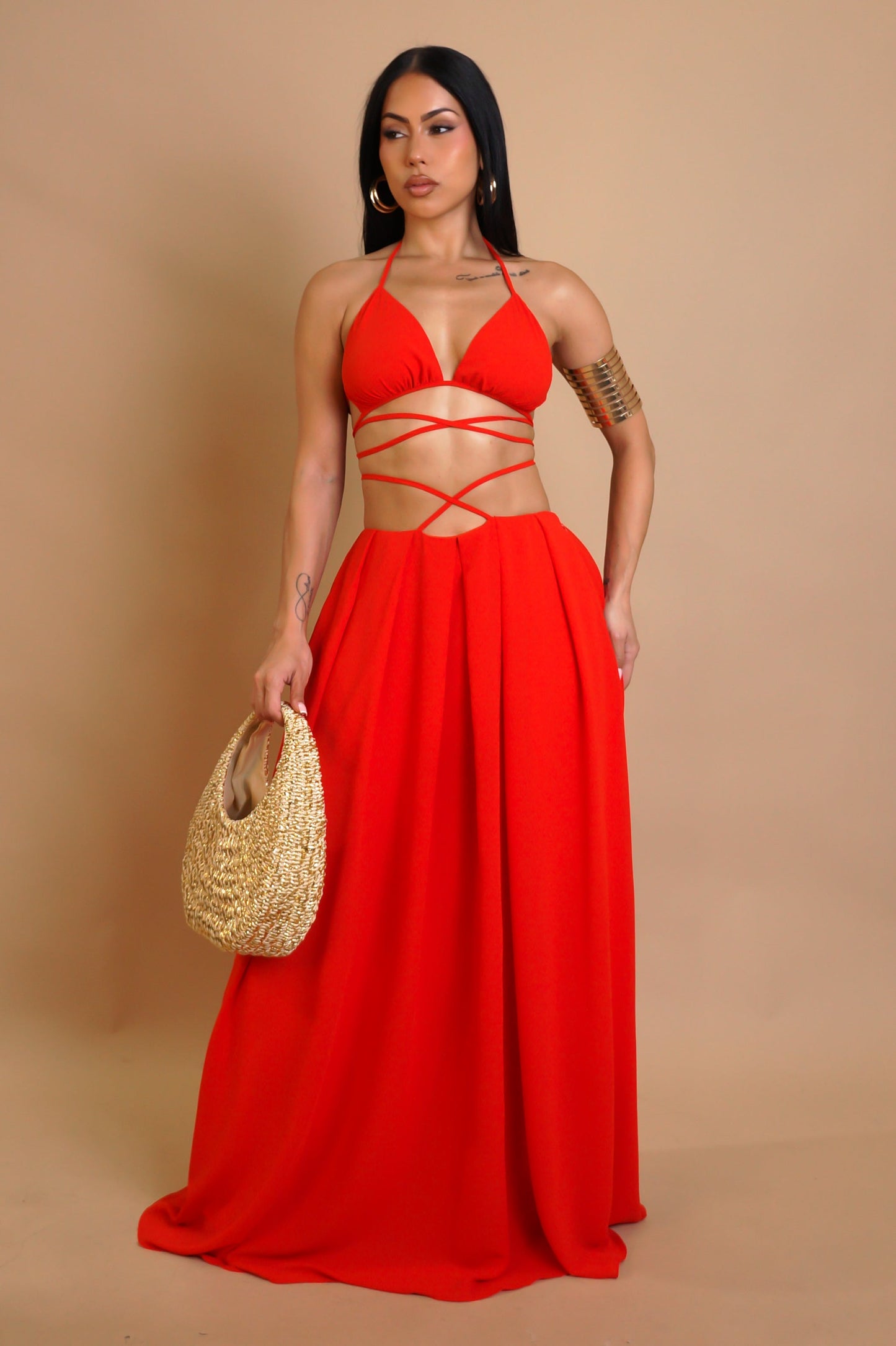 A Pick Me Up Skirt Set - Red