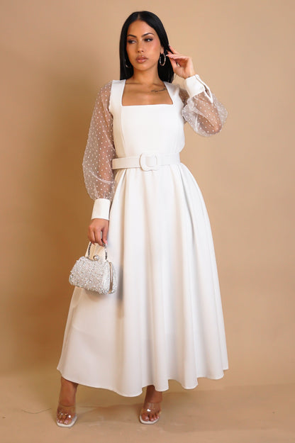 All For Fun Midi Dress - White