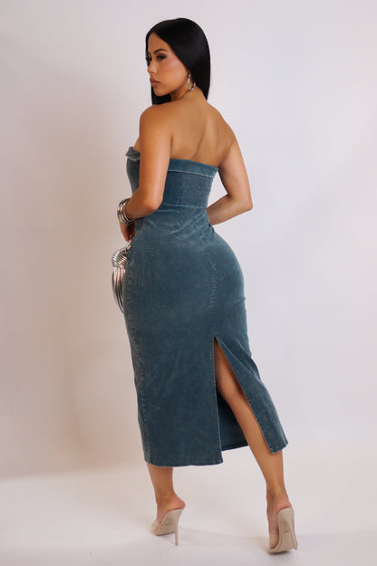 Nice And Clear Midi Dress - Green