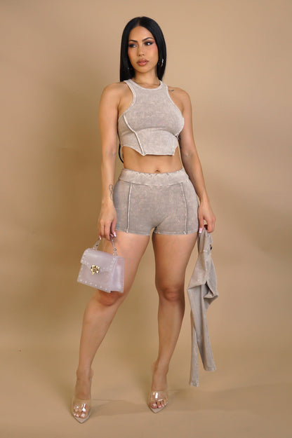 Getting Closer Short Set - Nude