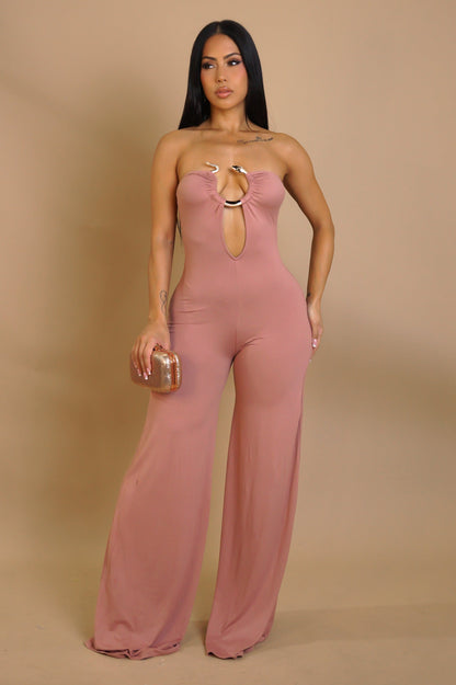 An Illusion Jumpsuit - Mauve