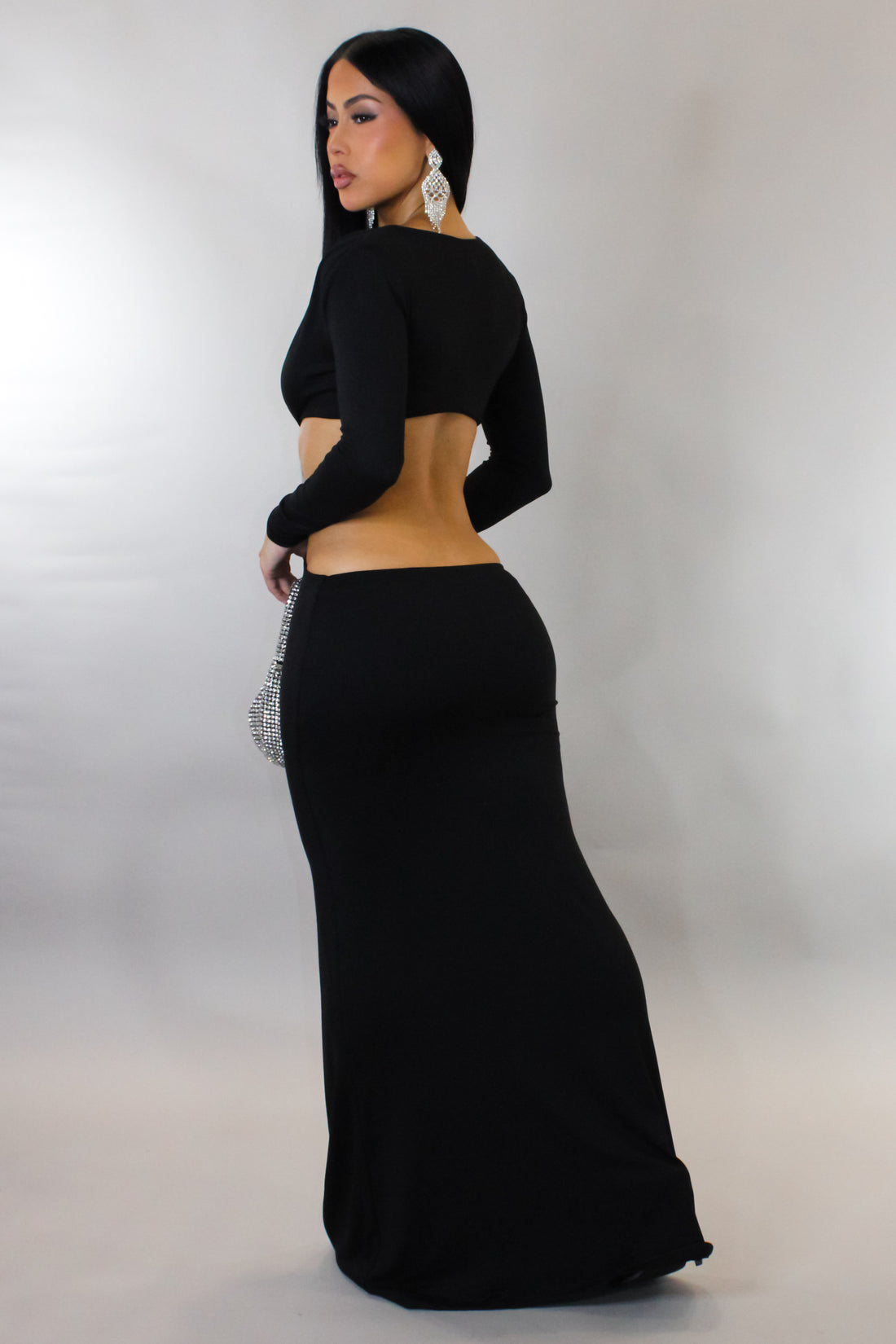 "Show Your Courage" Cutout Maxi Dress - Brown