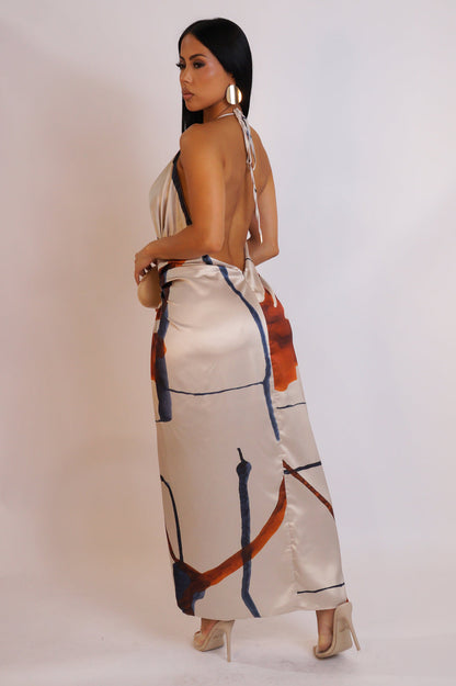 Pop Champagne Midi Dress - Multi