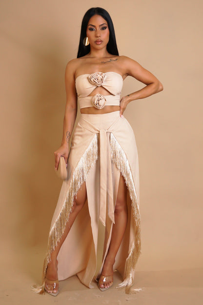 Mirror Mirror Pant Set - Cream