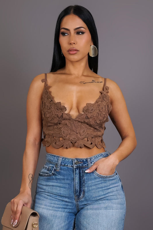 Did You Miss Me Top -Brown