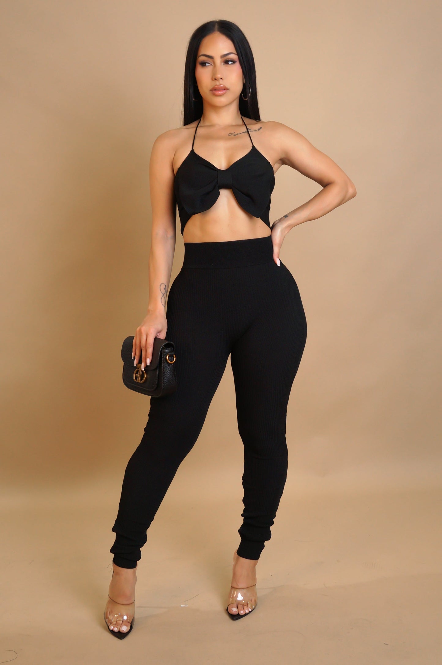 Perfect Escape Pant Set - Black