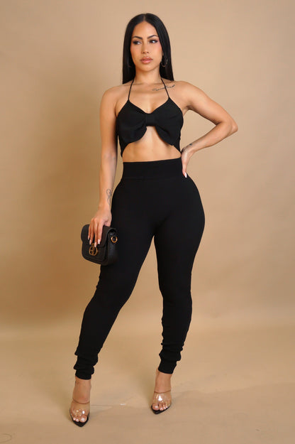 Perfect Escape Pant Set - Black